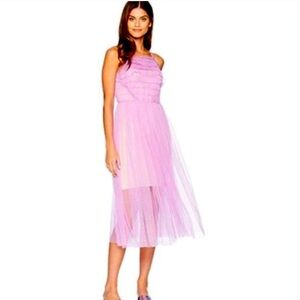 romeo and juliet couture Tule Dress Size L  NWOT lavender Sleeveless Midi maxi
